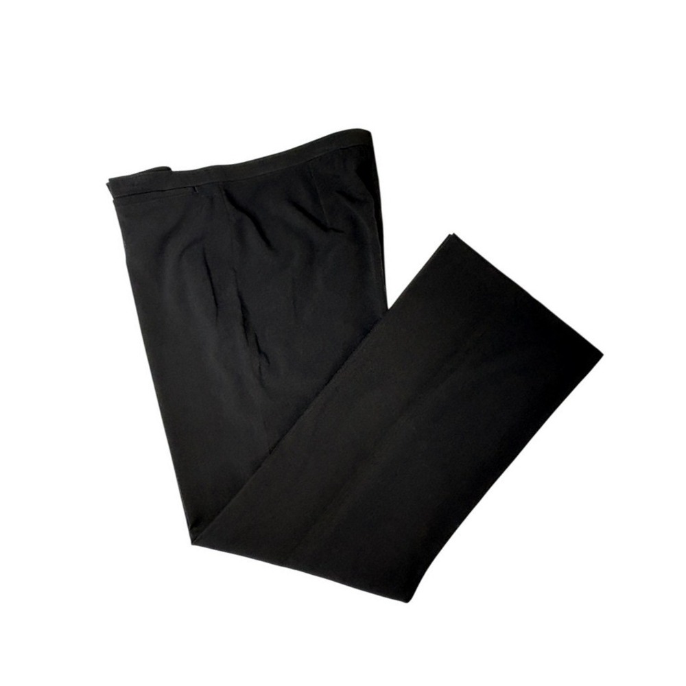 Zac & Rachel Rayon Blend Wide Leg Trouser Pants 16 Black Tab Flat Front‎ Career